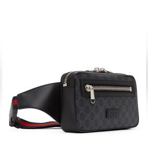 Gucci Black GG Supreme belt bag